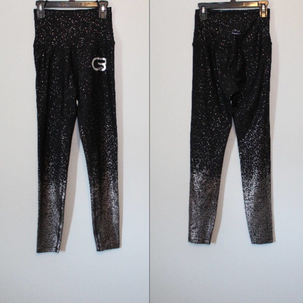 ✨2/$20 Beyond Yoga Alloy Ombre Speckled Midi Leggings Small Logo JLo Sparkle - Picture 14 of 16